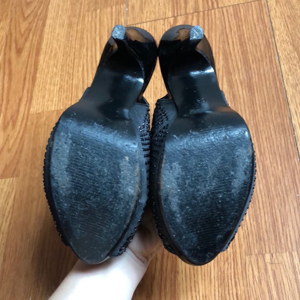 Black Rhinestone Heels - Picture 7 of 7